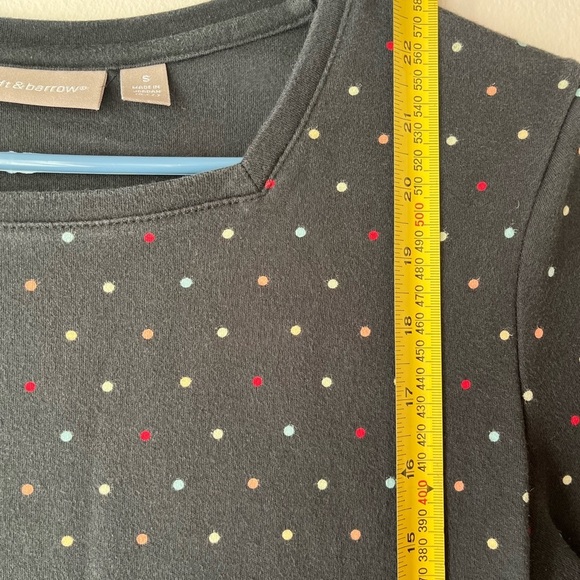 Croft & Barrow women’s short sleeve casual polka dot black square neck tee shirt - Picture 6 of 10